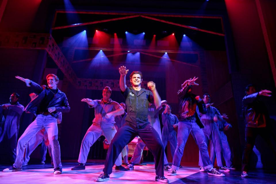 Shane Withrow as "Kenickie" with the company of "Grease," on stage at Cocoa Village Playhouse through Oct. 9, 2022. Visit cocoavillageplayhouse.com.