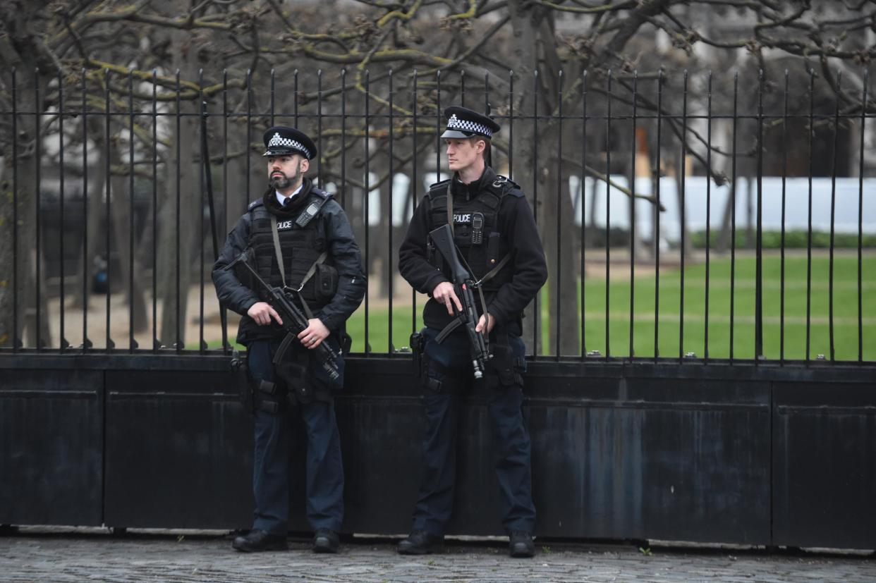 Armed police at the scene of the terror attack in Westminster: Jeremy Selwyn