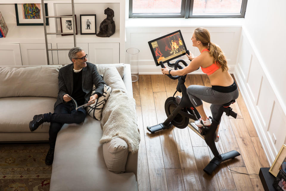 peloton bike living room