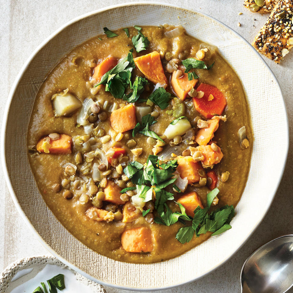 Slow-Cooker Lentil, Carrot & Potato Soup