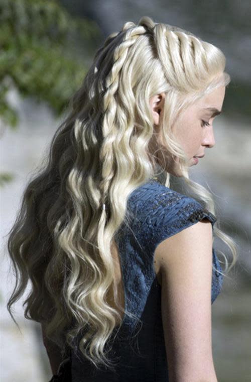 <p>Khaleesi gives us effortless waves and braids en route to Mereen.</p>