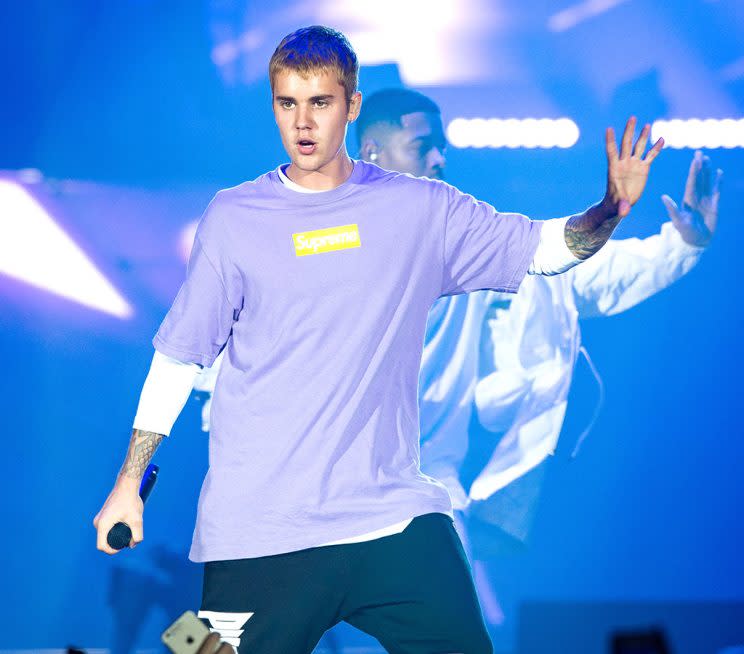 Justin Bieber performs at an official concert in Paris. (Photo: David Wolff - Patrick/Redferns)