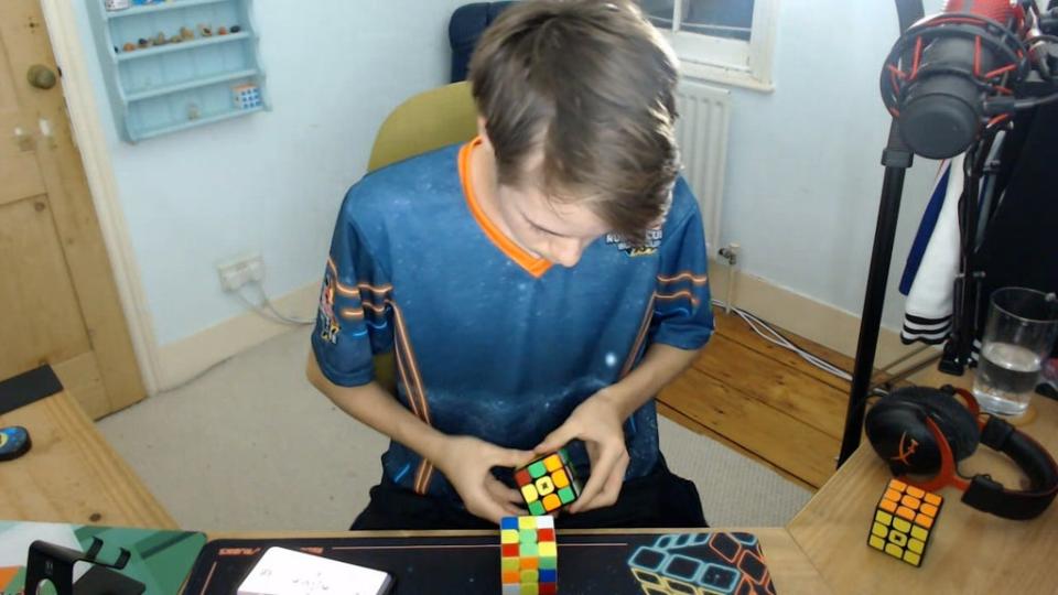Chris Mills said he was inspired to try speed-cubing when aged just 12 (Red Bull Rubik’s Cube World Cup/PA (PA Media)