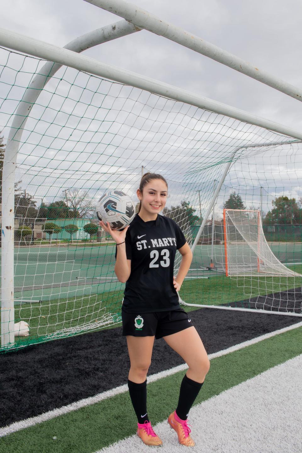 St. Mary’s Alyssa Polk is the RecordNet’s Girls Soccer Player of the Year. Polk is pictured at St.Mary’s High School in Stockton,CA on Feb. 6, 2024.