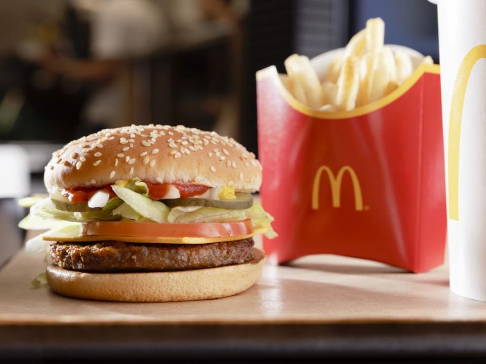 The McPlant burger is now available at 250 McDonald’s restaurants across the UK (McDonald’s)