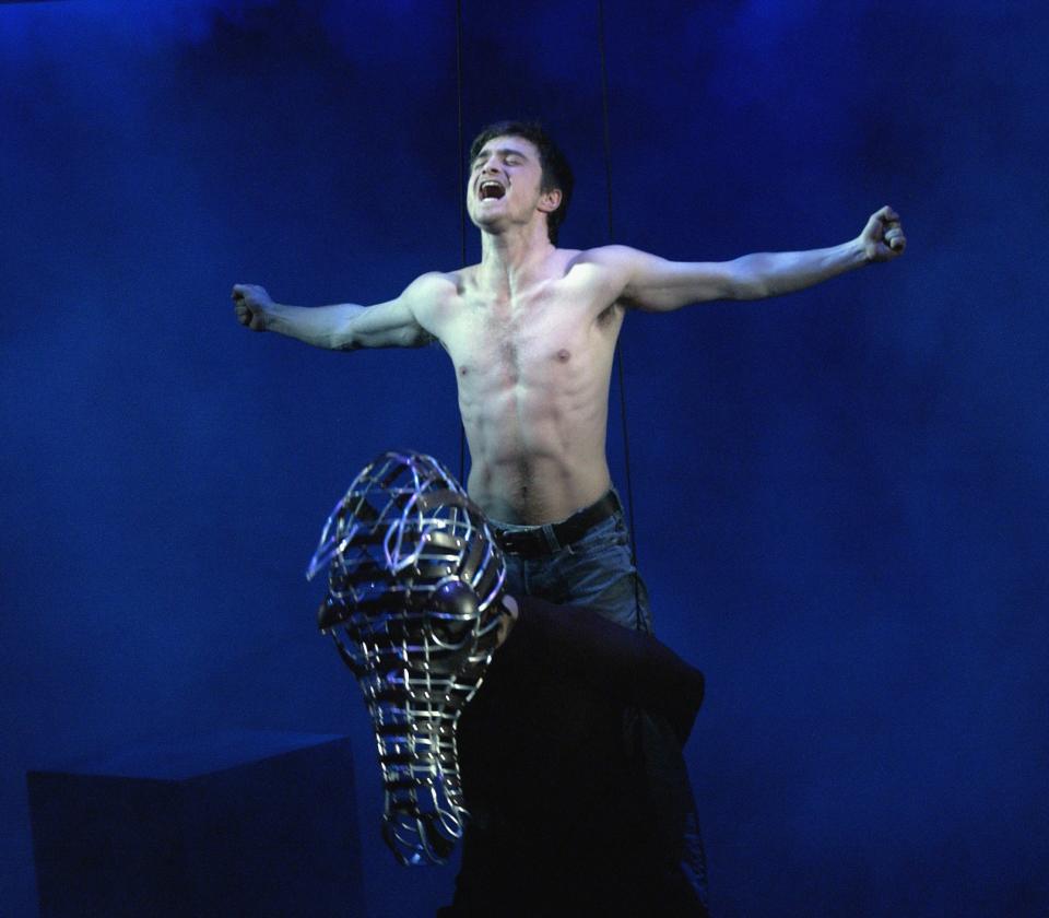 Daniel Radcliffe performing shirtless in "Equus"