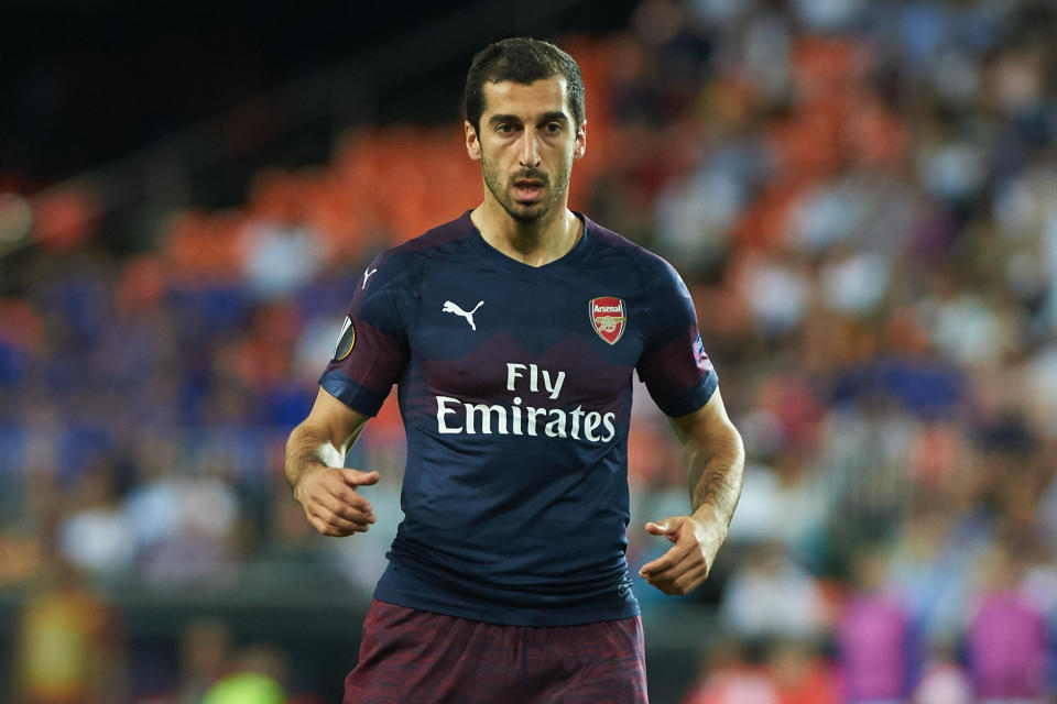 Henrikh Mkhitaryan in action for Arsenal FC during the Europa League semi final (Photo by Maria Jose Segovia/NurPhoto via Getty Images)