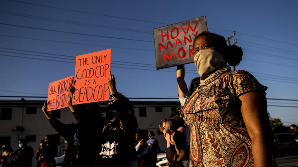 A protest over teh shooting of Dijon Kizzee