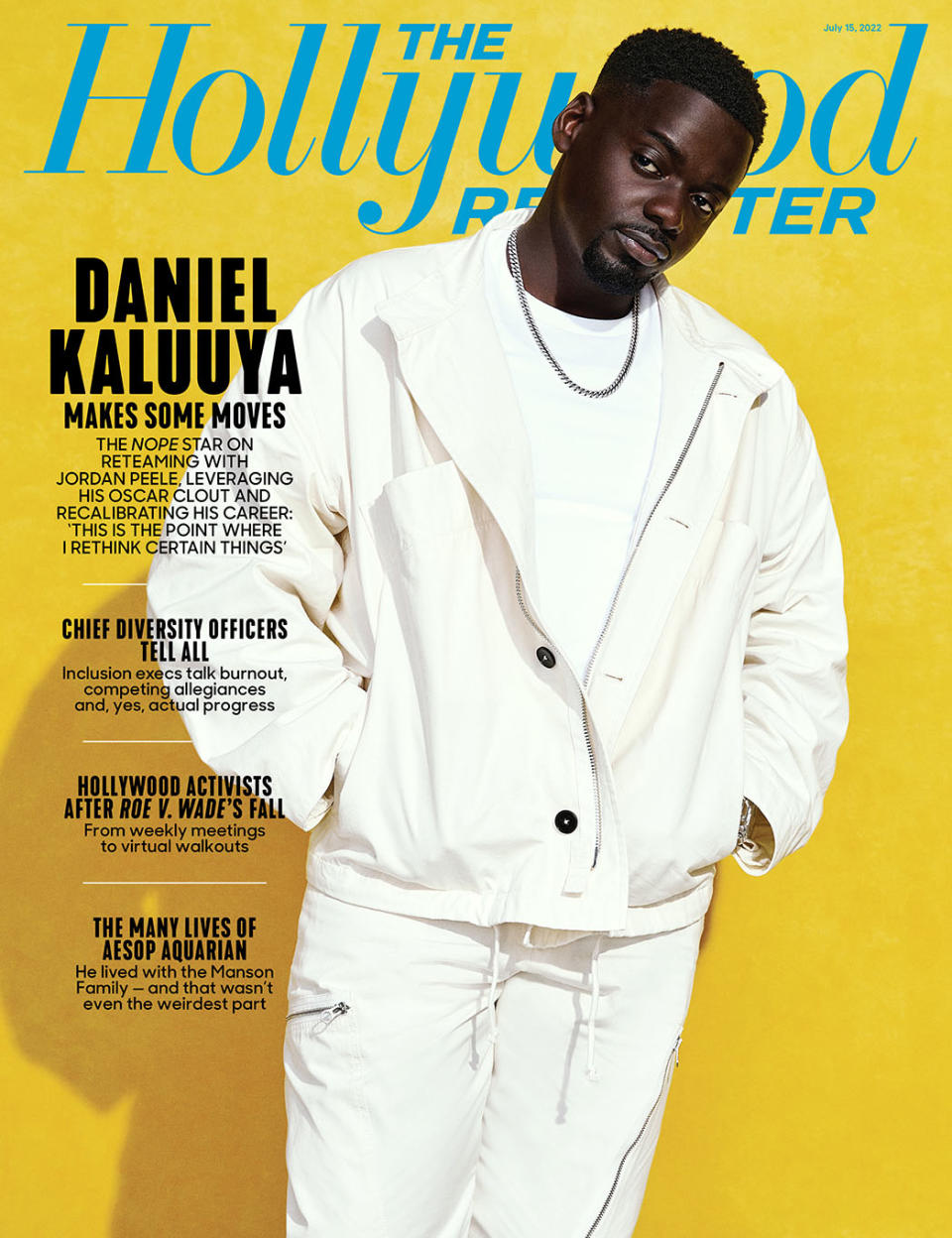 Daniel Kaluuya on the July 15, 2022 cover of The Hollywood Reporter - Credit: Photographed by Obidi Nzeribe