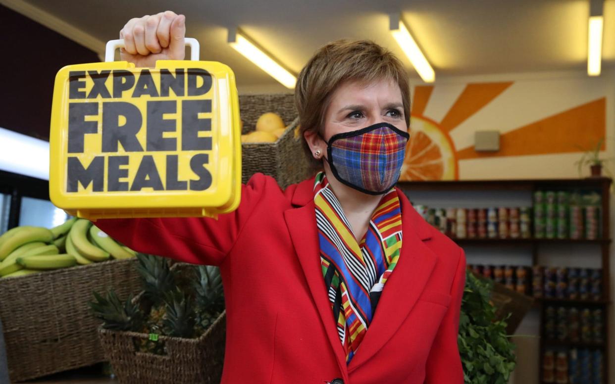 Nicola Sturgeon campaigning on Thursday -  Andrew Milligan/PA