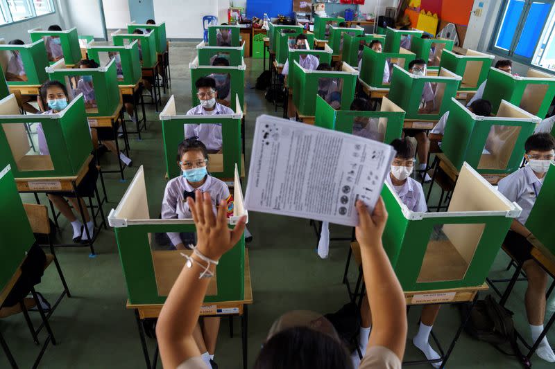 Schools in Thailand reopen amid the spread of the coronavirus disease (COVID-19)