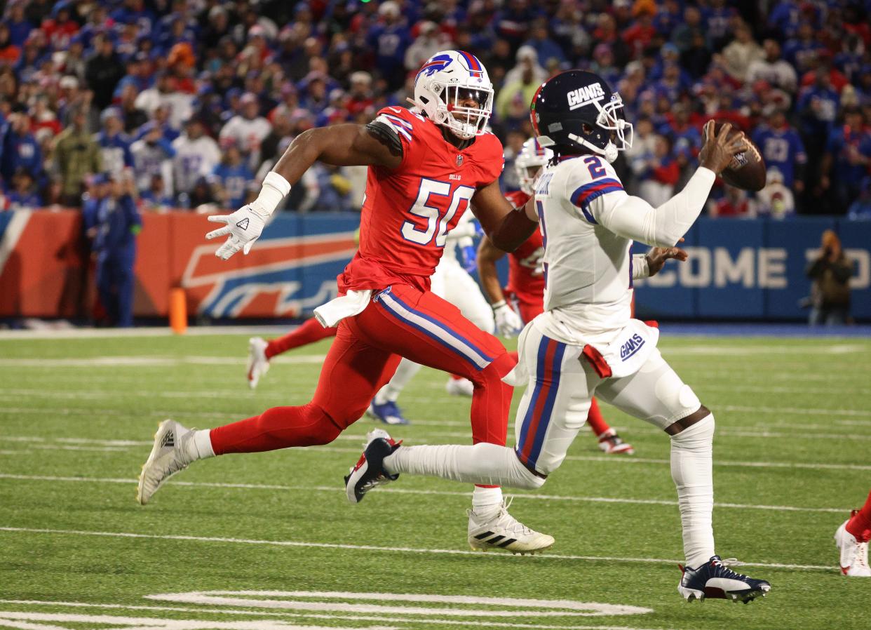 Greg Rousseau and the Bills defense has to start finding ways to close out games, something that has been a big problem in 2023.