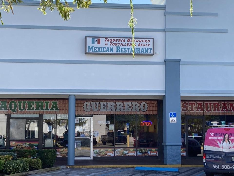 Taqueria Guerrero, in West Palm Beach, was one of four Palm Beach County restaurants that were briefly closed last week. The eatery quickly made the necessary corrections and reopened the next day.