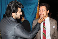 Is Arjun checking out Imran's beard?