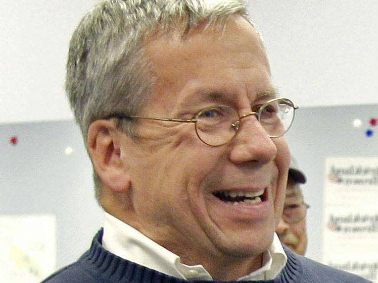 William O'Neill, an Ohio appeals court judge, laughs during a campaign stop in Mentor, Ohio: AP Photo/Amy Sancetta