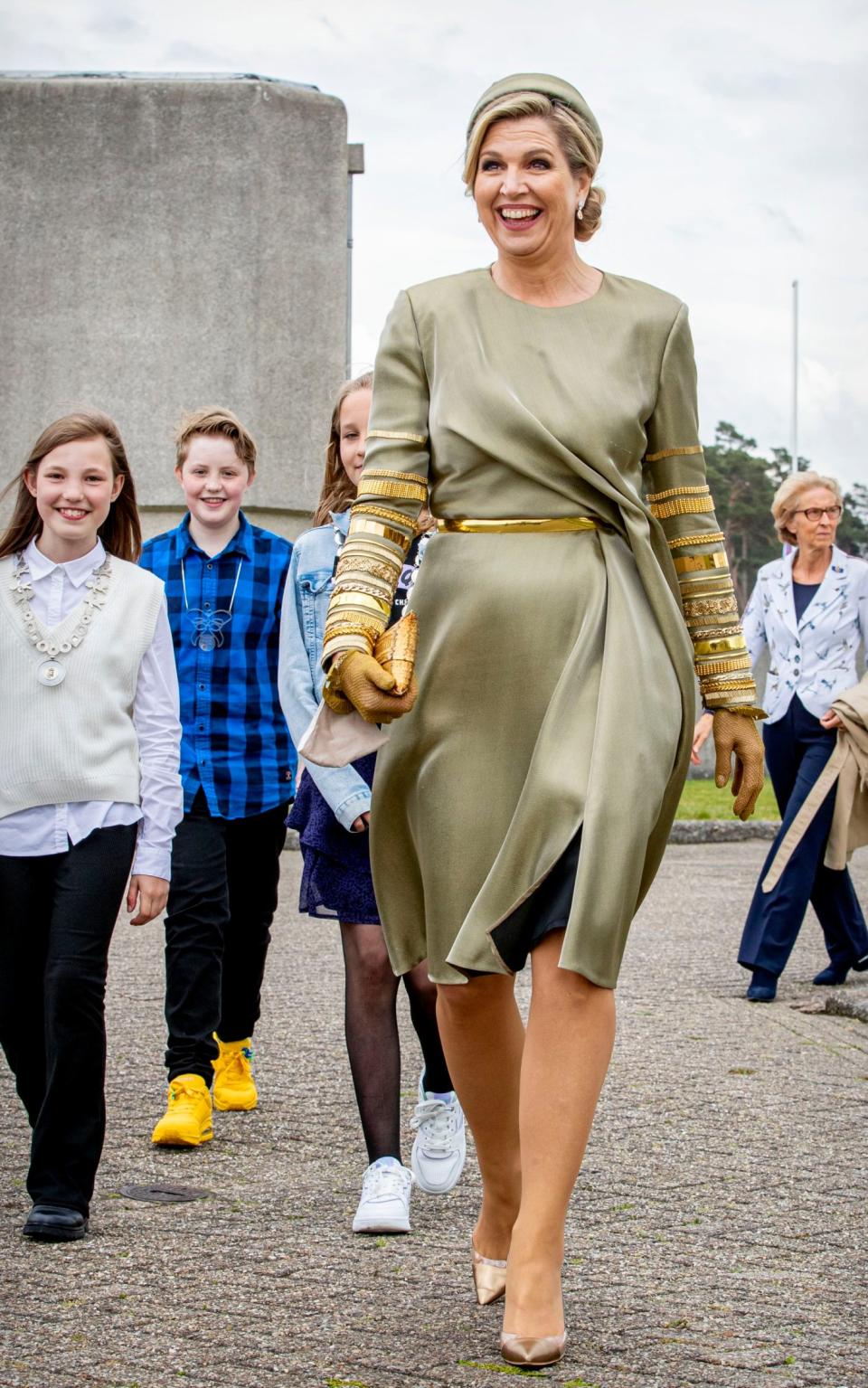 Queen Maxima wears a dress by Claes Iverson - Getty