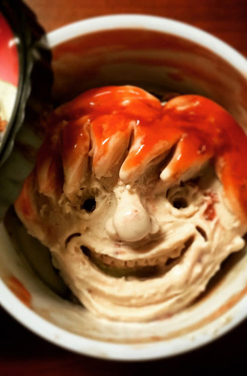 Life-Like Faces Made Out of Ice Cream