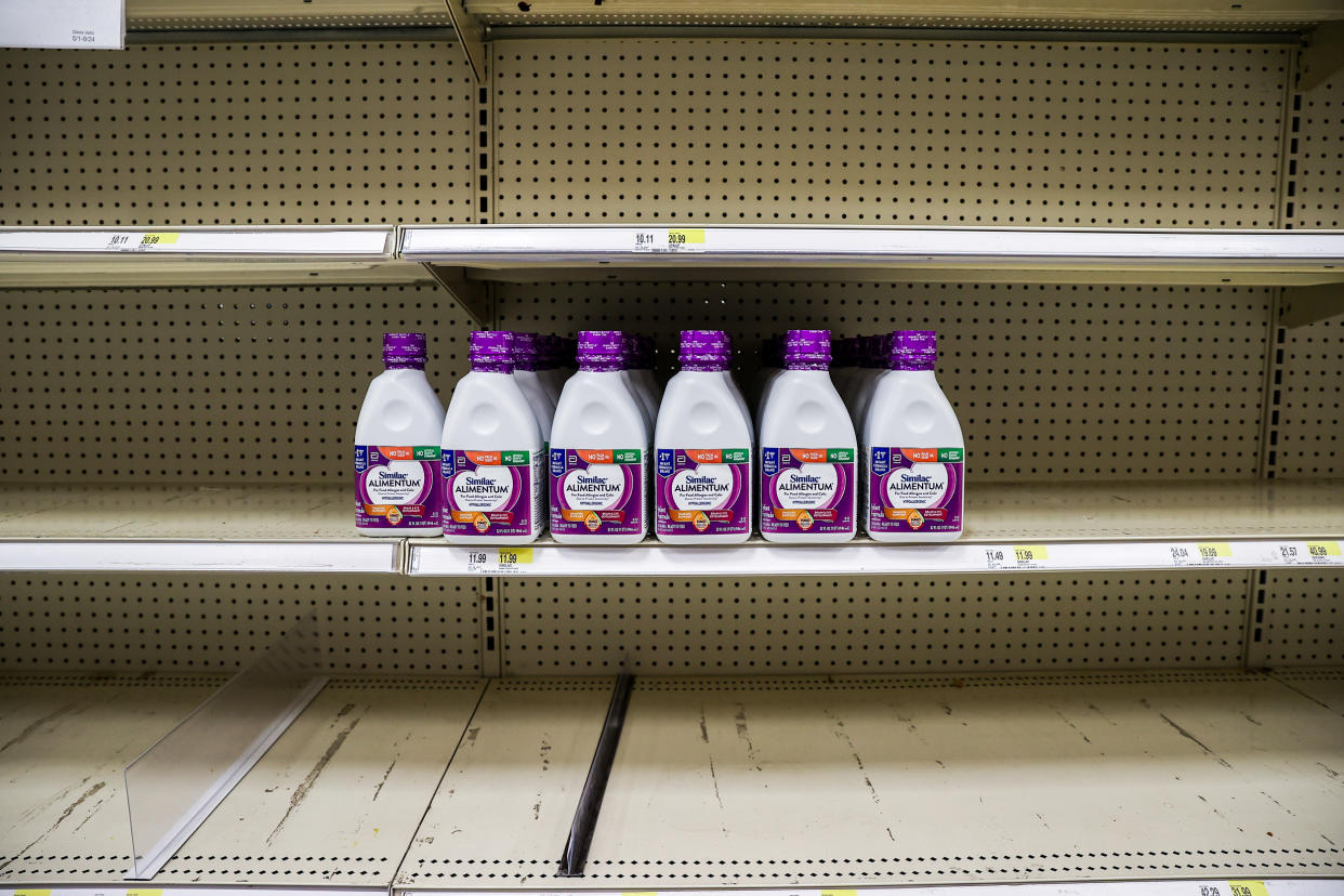 Bottles of Similac baby formula at a Target store on May 17, 2022, in New Jersey. (Tayfun Coskun / Anadolu Agency via Getty Images file)