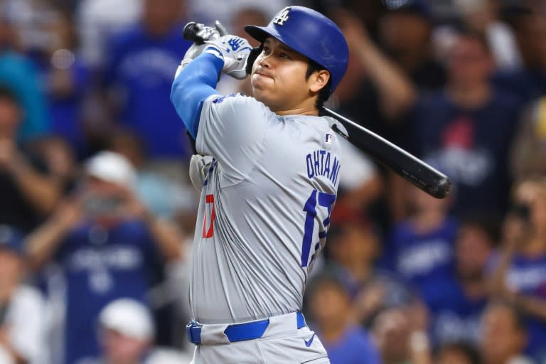 Los Angeles Dodgers superstar Shohei Ohtani hits his 50th home run of the Major League Baseball season (Megan Briggs)