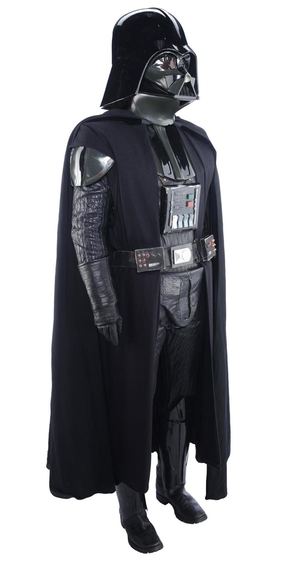 A Darth Vader promotional costume from the original Star Wars movie is going under the hammer (Prop Store/PA)