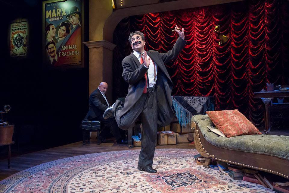 Frank Ferrante plays Groucho Marx in the 90-minute "An Afternoon with Groucho" at the Count Basie Center for the Arts.
