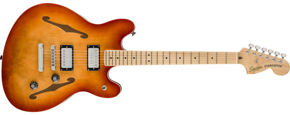 Squier Affinity Series Starcaster Deluxe in Sienna Burst