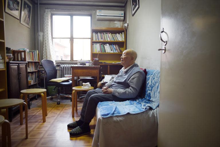 Zhou Youguang, commonly known as the "father of Pinyin", pictured at his home in Beijing on January 11, 2015