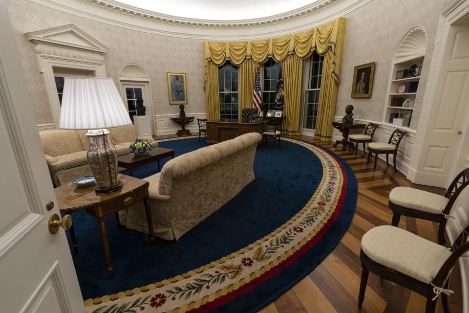 Biden has introduced new photos and sculptures to the Oval Office of the White House.