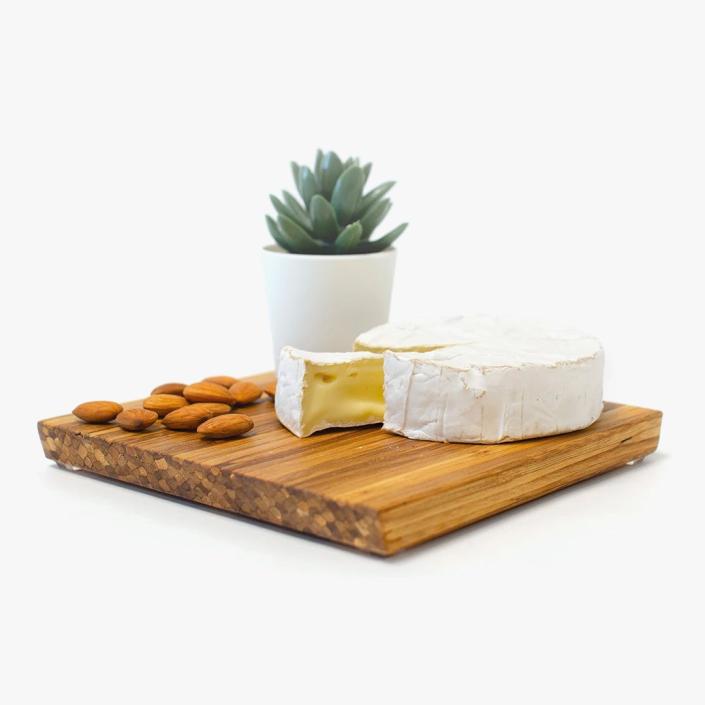 ChopValue cheeseboard made out of recycled chopsticks. 