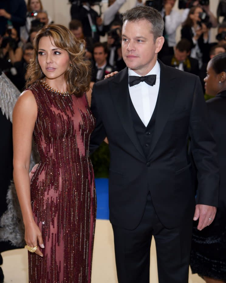 Matt and Lucy Damon. (Photo: Getty Images)