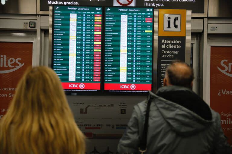 Temporal en Buenos Aires. Demoras y cancelación por las tormentas intensas.