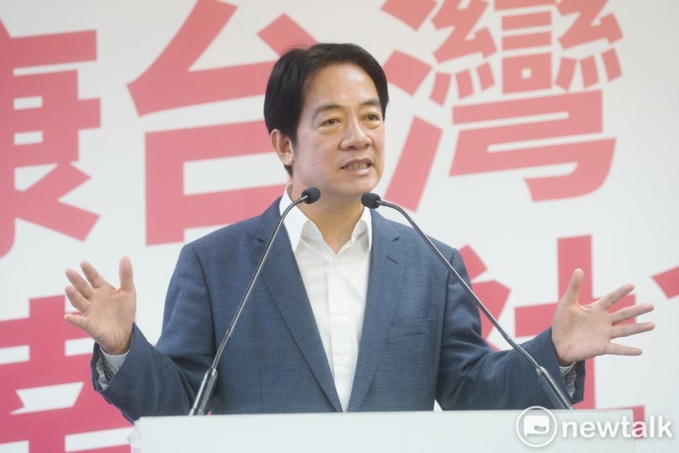 民進黨總統參選人賴清德舉行「國家希望工程」國政願景發表會。   圖：張良一/攝