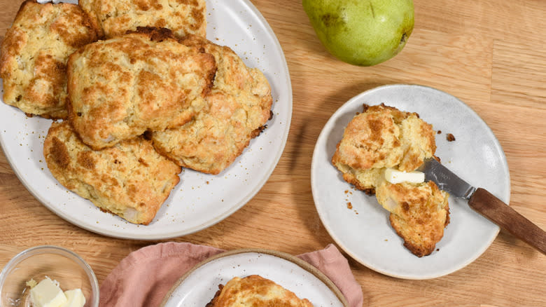 pear and ginger buttermilk scones 