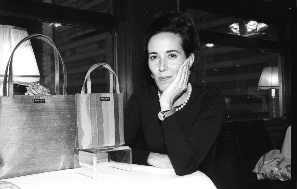 <p>At an event with her own handbags on October 9, 1998 in New York.</p>