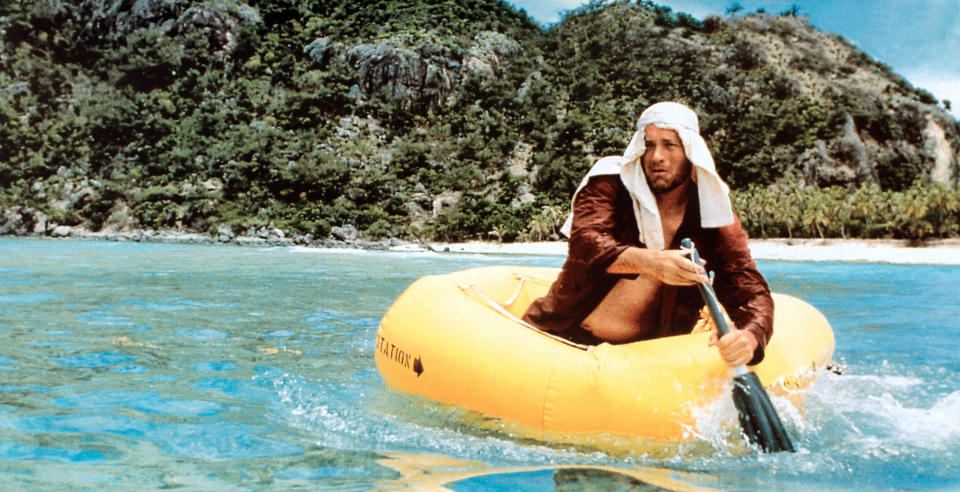 Tom Hanks on a raft