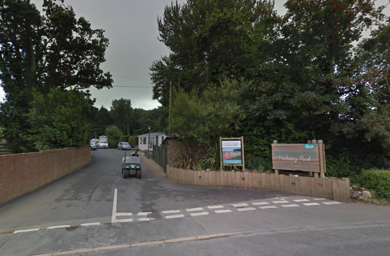 A Royal Navy bomb squad was called to the Whitecliff Bay Holiday Park on Thursday. (Google Street View)