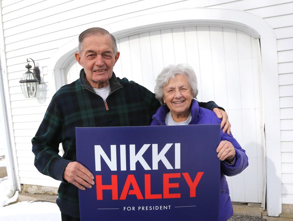 Doug and Stella Scamman of Stratham choose Nikki Haley as their candidate for president. Both are former state representatives, and Doug is a former New Hampshire House speaker.