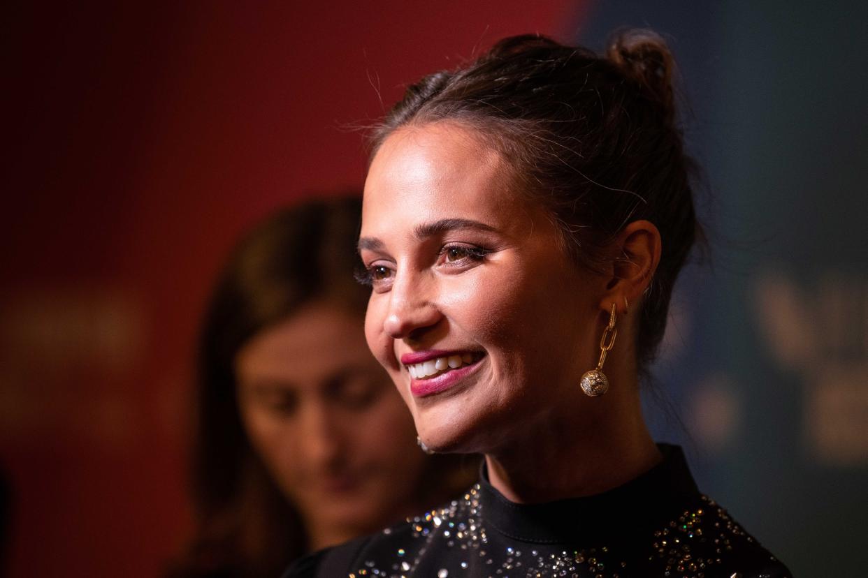 Alicia Vikander attending the Earthquake Bird film screening as part of the BFI London Film Festival 2019 held at the Vue Cinema, Leicester Square in London. 