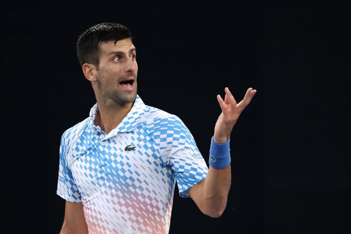 Novak Djokovic is through to Sunday’s Australian Open final   (Getty Images)