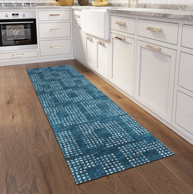 Color&Geometry Kitchen Rugs Non Slip, Kitchen Rug Set of 2 for Floor  Cushioned Anti Fatigue, Foam Padded Kitchen Mat Set for Standing Comfort,  Black