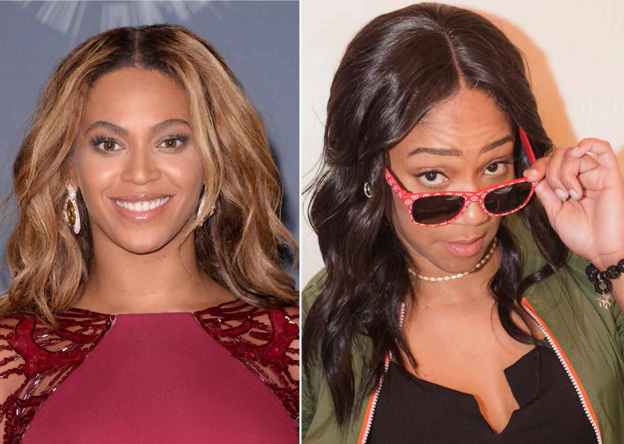 Beyonce and Tiffany Haddish. (PA, REX)