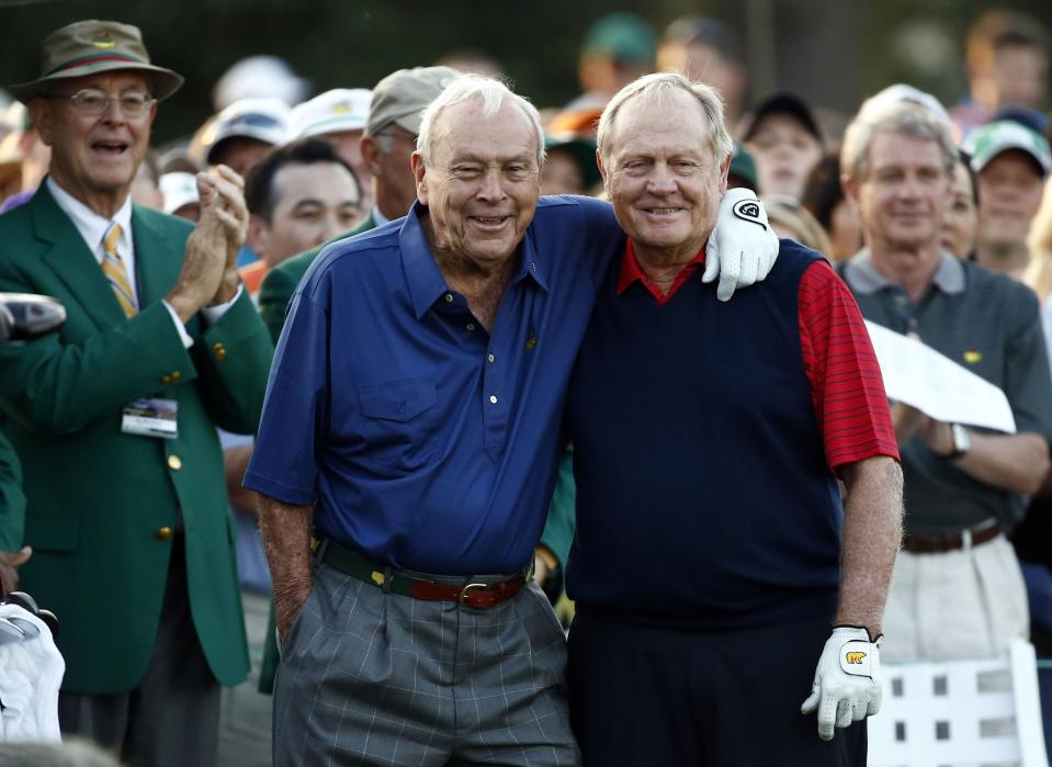 Arnold Palmer and Jack Nicklaus, two obvious headliners on the roll-call of honorary starters for the Masters Tournament.