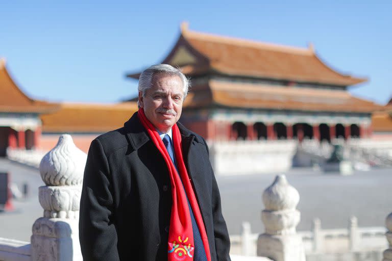 Alberto Fernández, en China