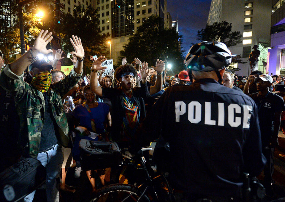 Protests erupt after deadly police shooting in Charlotte, N.C.