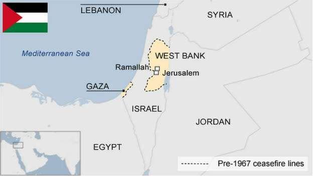 Map of the Palestinian territories