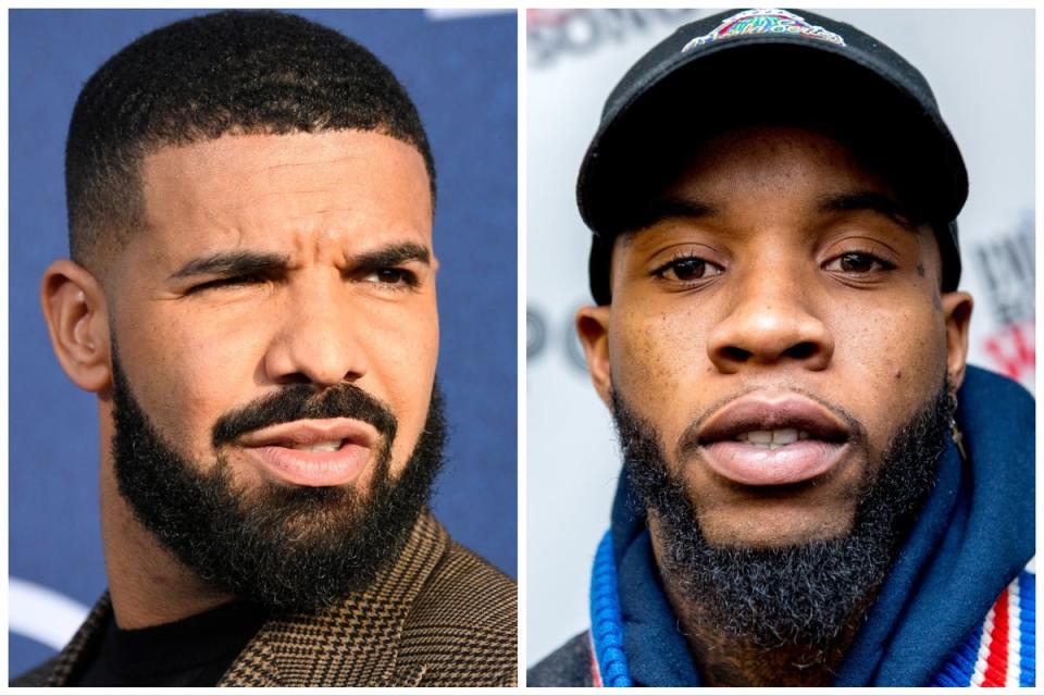 Drake (left) and Tory Lanez (Getty)