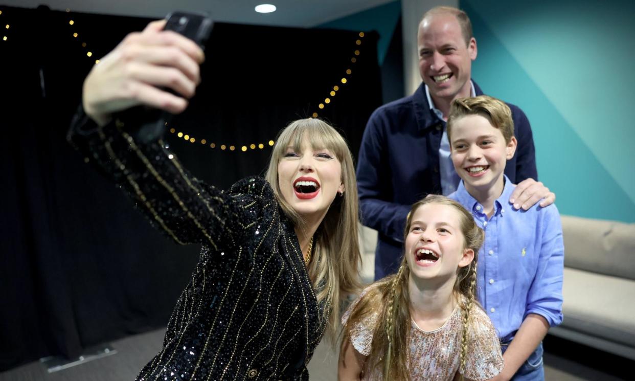 <span>Prince William was filmed dancing at a Taylor Swift concert in London this month.</span><span>Photograph: Royal Kensington via X</span>