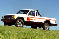 <p>Most of the really obscure Jeeps (such as the very rare CJ-10 built for export markets) went into and out of production before Chrysler took over the brand. The Comanche of the 1986 to 1992 model years began life during the <strong>American Motors Corporation </strong>era, but was built mostly under Chrysler ownership.</p><p>This pickup version of the second-generation<strong> Cherokee</strong> was extremely unusual in having unibody construction, rare among non-car-based pickups even today. It was available with a choice of load lengths, rear- or all-wheel drive and several engines. A modified version set several speed records for trucks on the Bonneville Salt Flats in 1985, including <strong>141mph</strong> over a flying mile.</p>