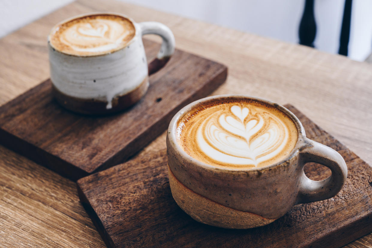 Two cups of coffee. (Getty Images)