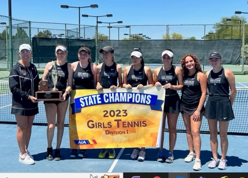The Desert Mountain High School girls tennis team won the AIA Division I championship on Saturday, May 6, 2023.